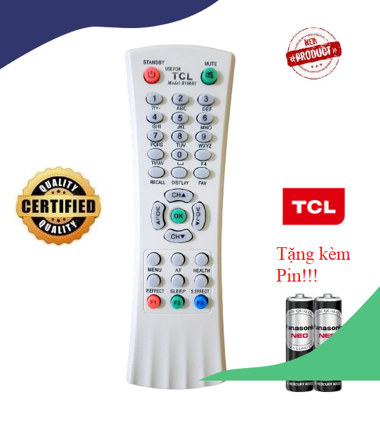 Điều khiển tivi tcl đời cũ - tivi tcl màn hình dày- hàng tốt 100% tặng kèm pin!!!