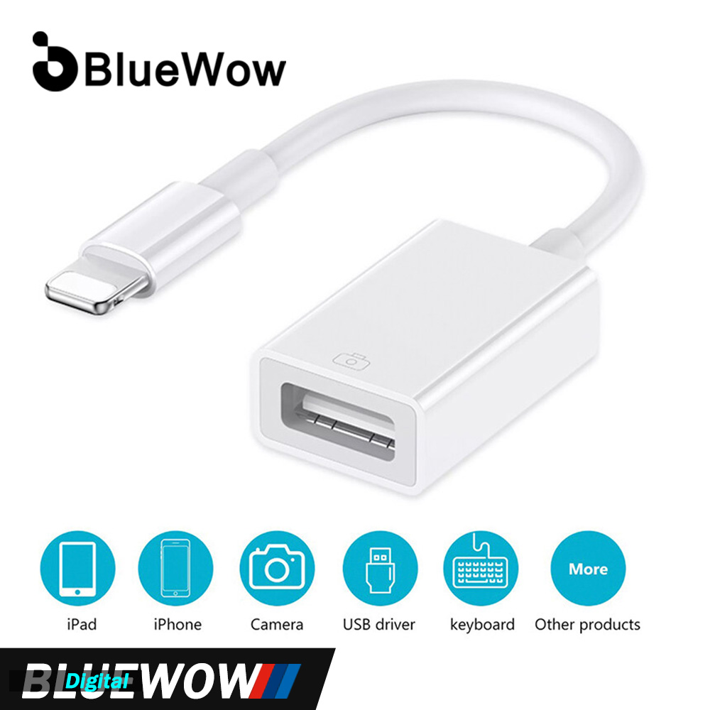 BlueWow S34 Bộ Chuyển Đổi Lightning Sang USB Cáp OTG, Dành Cho IOS