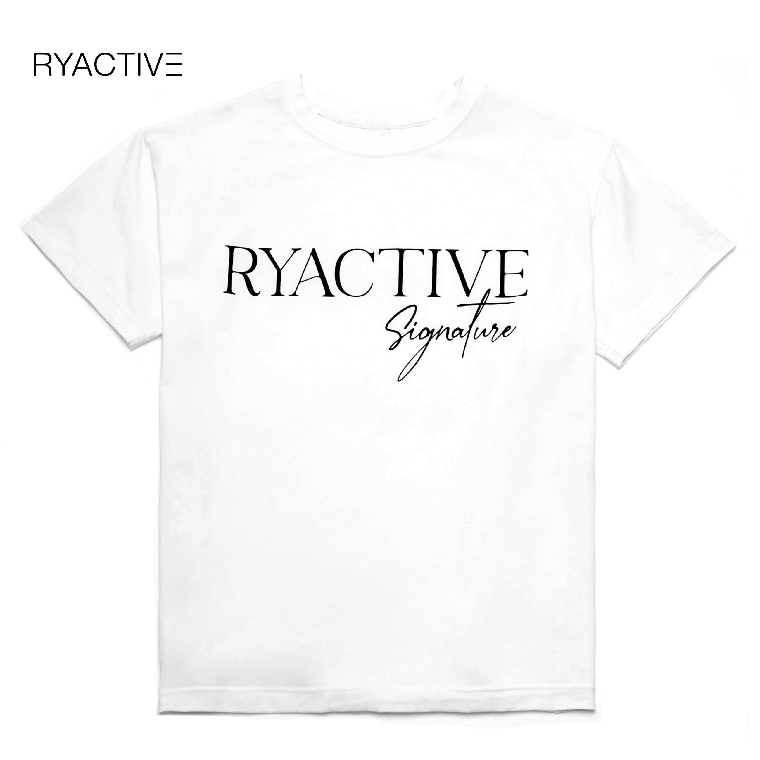 Áo thun form oversize ryactive - ryactive signature tee white