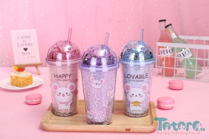 [HCM][GIỮ NHIỆT 24H] LY GIỮ NHIỆT PHA LÊ 2 LỚP CÁCH NHIỆT HÌNH KHỦNG LONG MÈO KITTY DOREAMON ... SIÊU XINH - BÌNH ĐỰNG NƯỚC TRÀ SỮA NHŨ KIM TUYẾN TẶNG KÈM ỐNG HÚT LOẠI TỐT BẢO VỆ SỨC KHỎE