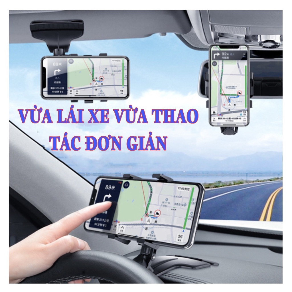Kẹp điện thoại,giá đỡ điện thoại ô tô, giá kẹp điện thoại ô tô, taplo, kẹp che nắng, gương trong xe, xoay 360 độ , hàng loại 1