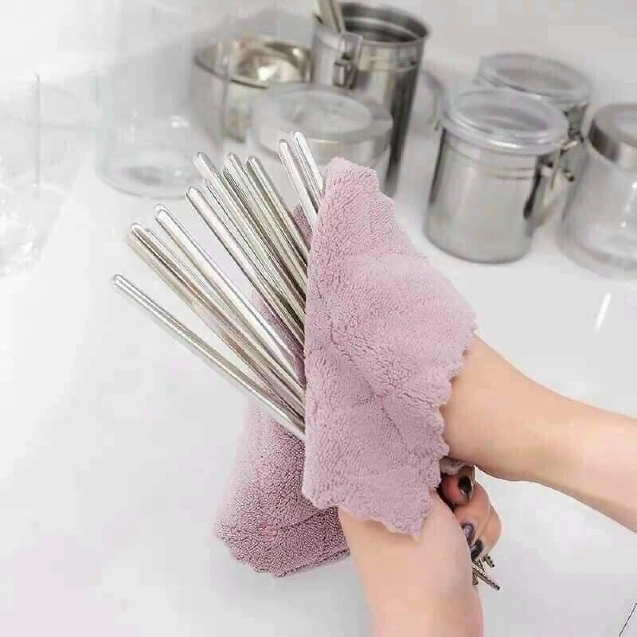 Set 10 Khăn Lau Nhà Bếp Đa Năng 2 Màu Siêu Thấm Nước , Khăn lau 2 màu đa năng lau tay mặt bàn phòng nhà bếp - vải cao cấp siêu sạch thấm nước