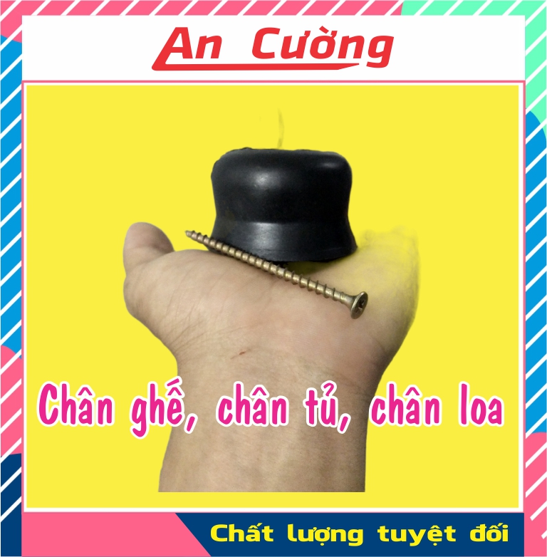 Chân nhựa dùng làm chân ghế sofa, chân ghế đôn, chân loa tặng kèm ốc vít