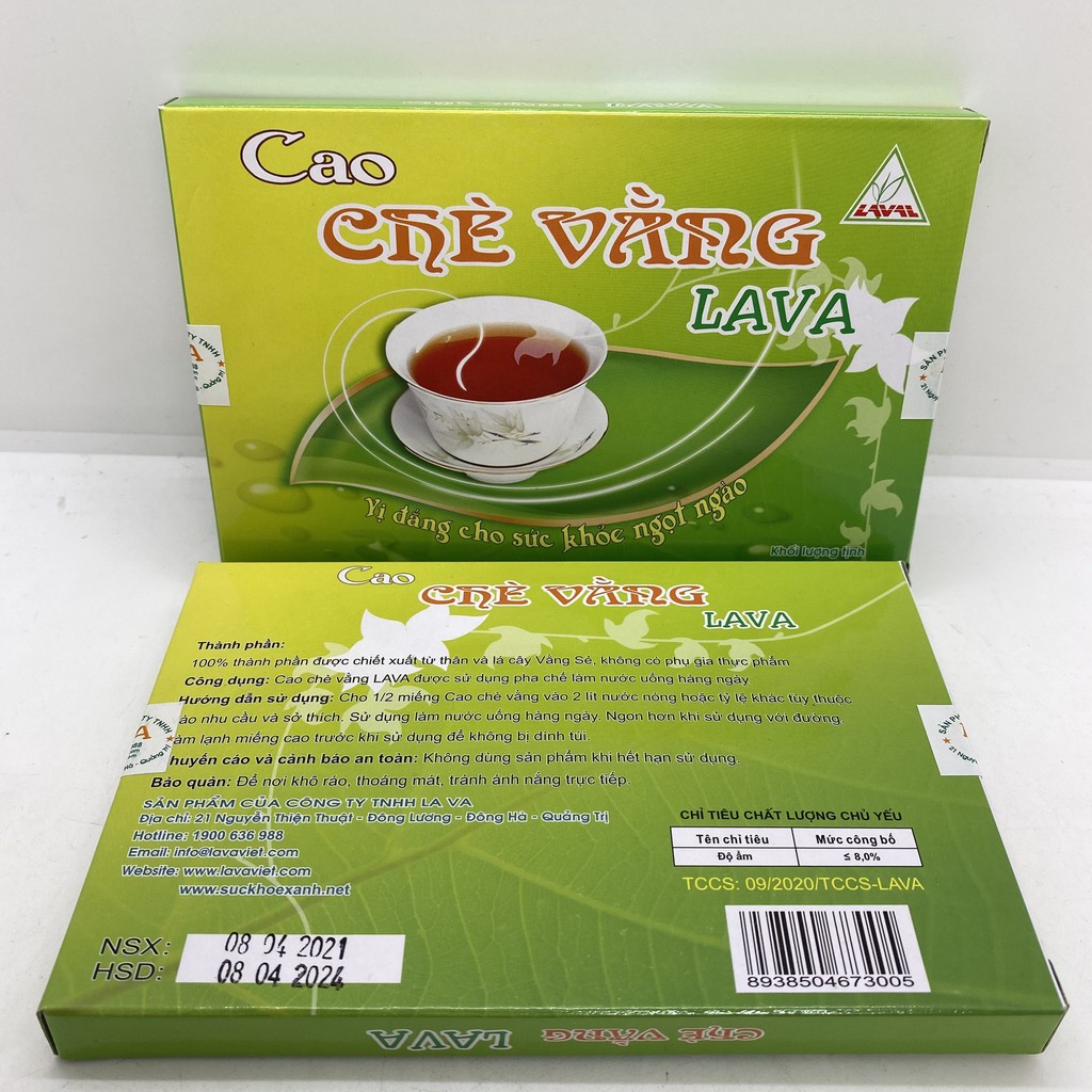 Cao chè vằng lava lợi sữa giảm cân hộp 5 gói