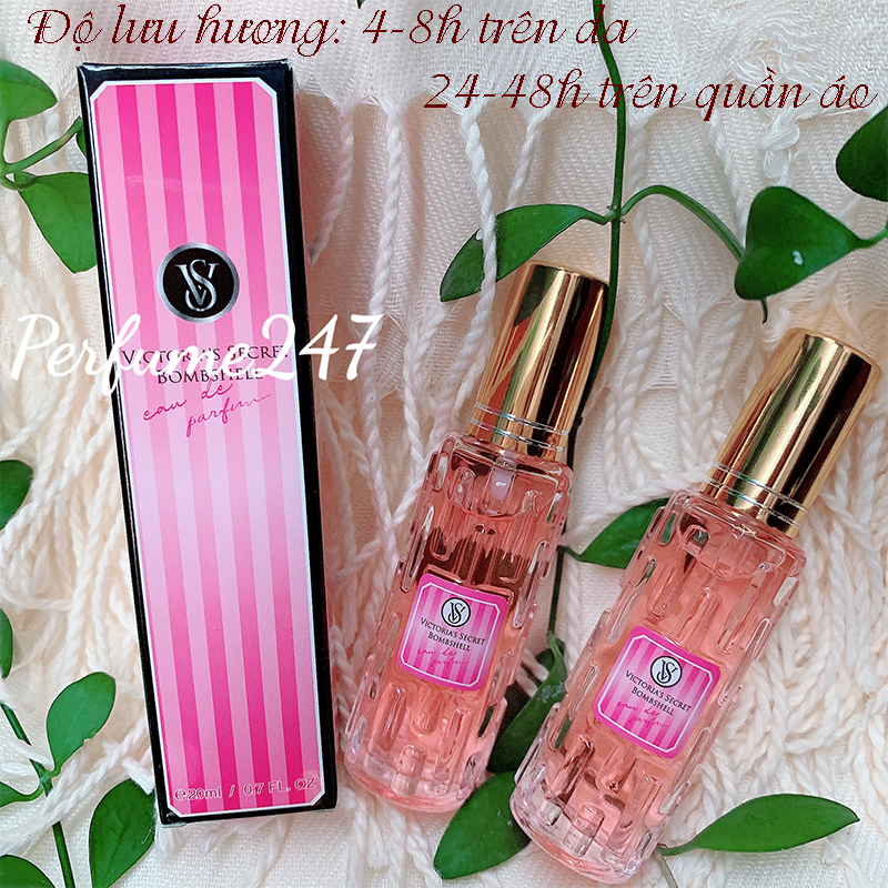 Combo 2 chai nước hoa nữ xách tay mini 20ml thơm siêu lâu- mùi bomshell