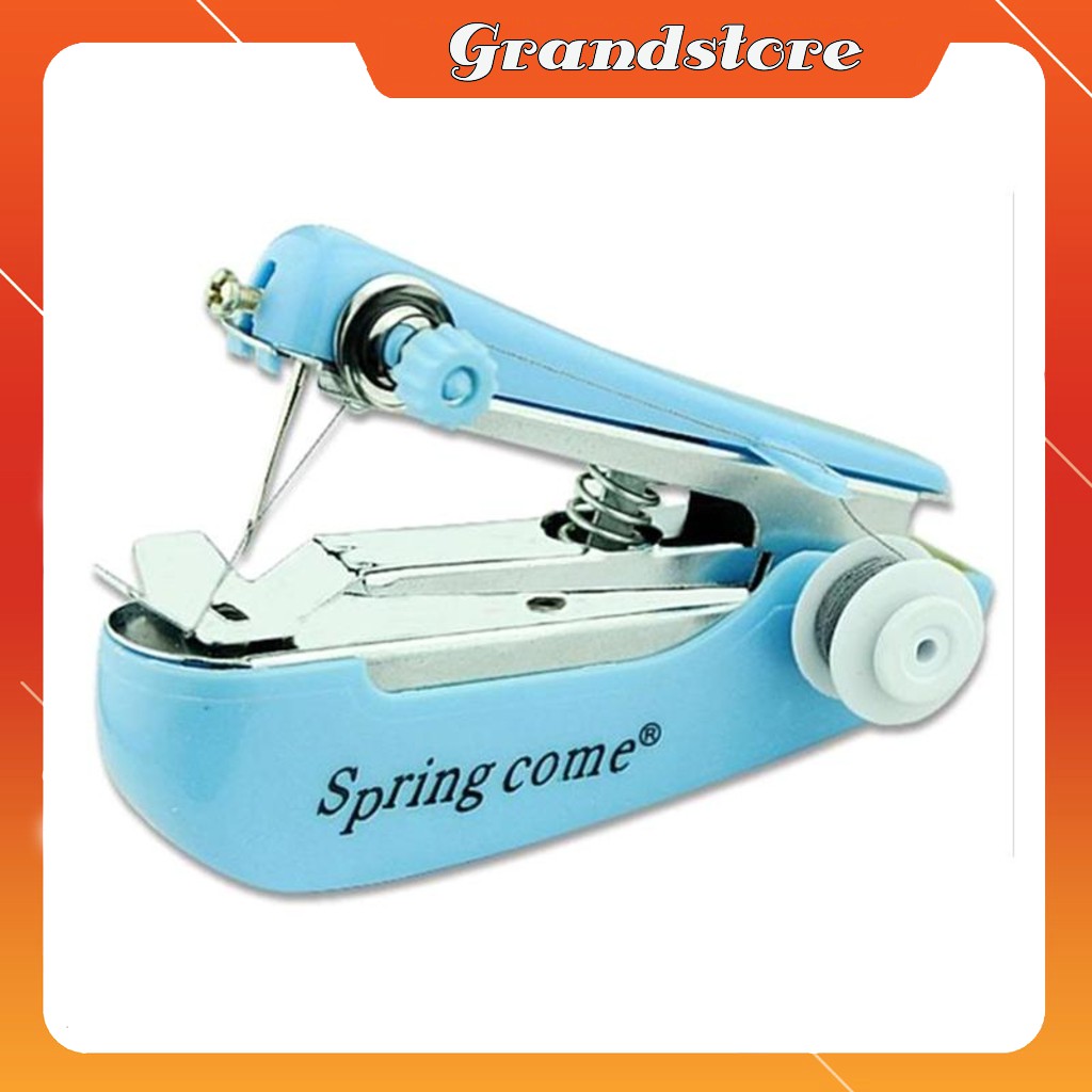 Máy may mini cầm tay kim bấm nhỏ gọn tiện dụng, máy khâu đồ, quần áo, vải, may bao, khâu thêu, dụng cụ may vá gia đình