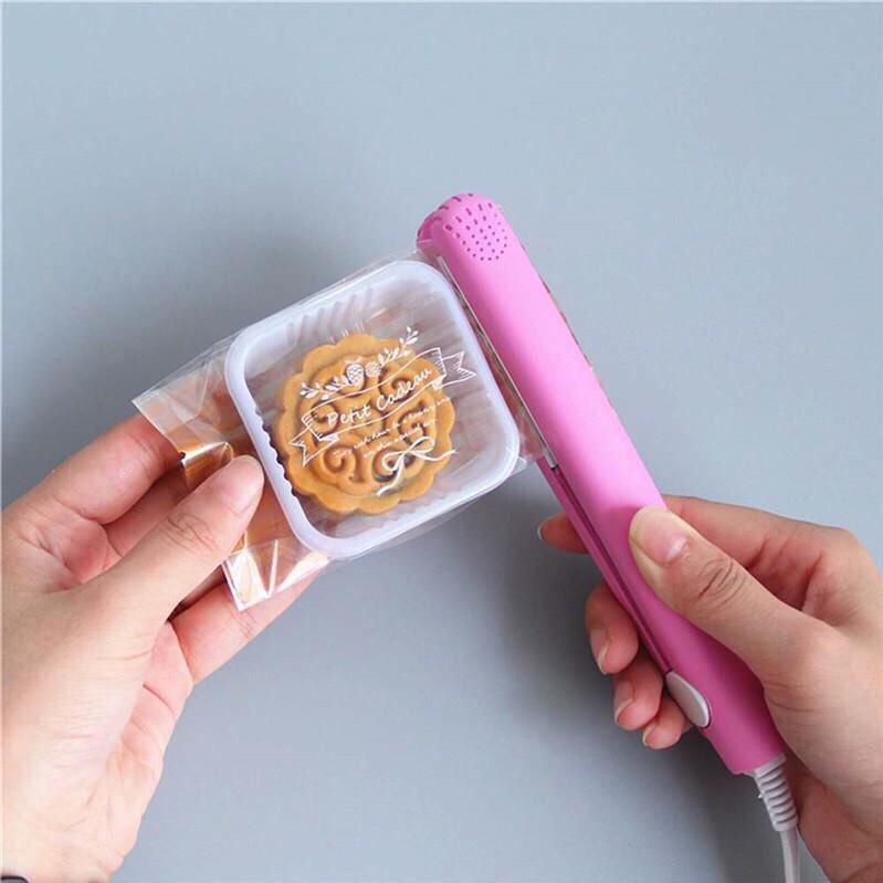 Máy hàn miệng túi kẹo nougat, Máy ép tóc mini dạng phẳng