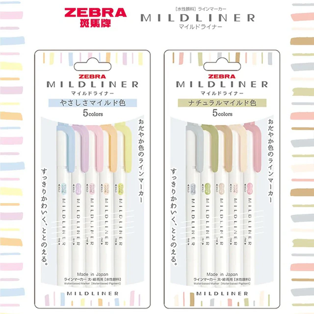 Bút đánh dấu 2 đầu zebra mildliner highlight wkt7 - màu mới 2022 - hàng nội địa nhật