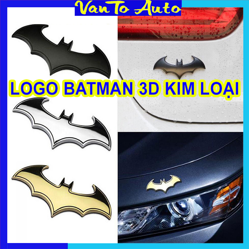 Logo BATMAN 3D Kim Loại Trang Trí Ô Tô