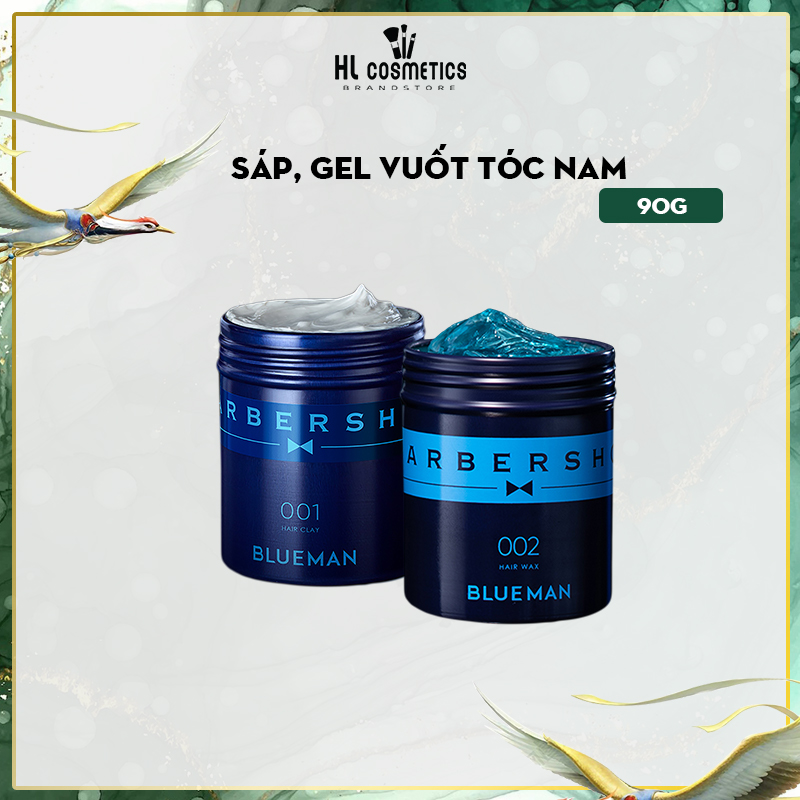 Sáp Vuốt Tóc & Gel Vuốt Tóc BLUEMAN, Giữ Nếp Chuẩn Salon, Mùi Hương Nam Tính - 90g