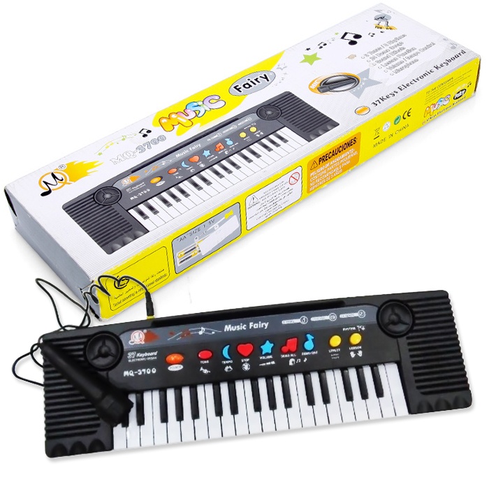 [HCM]Đàn organ có míc MQ 3700 chất liệu nhựa có 01 loa sử dụng 04 pin AA 1.5V rất tiện dụng tặng kèm 4 pin con ó lắp vào đàn AA-1.5V