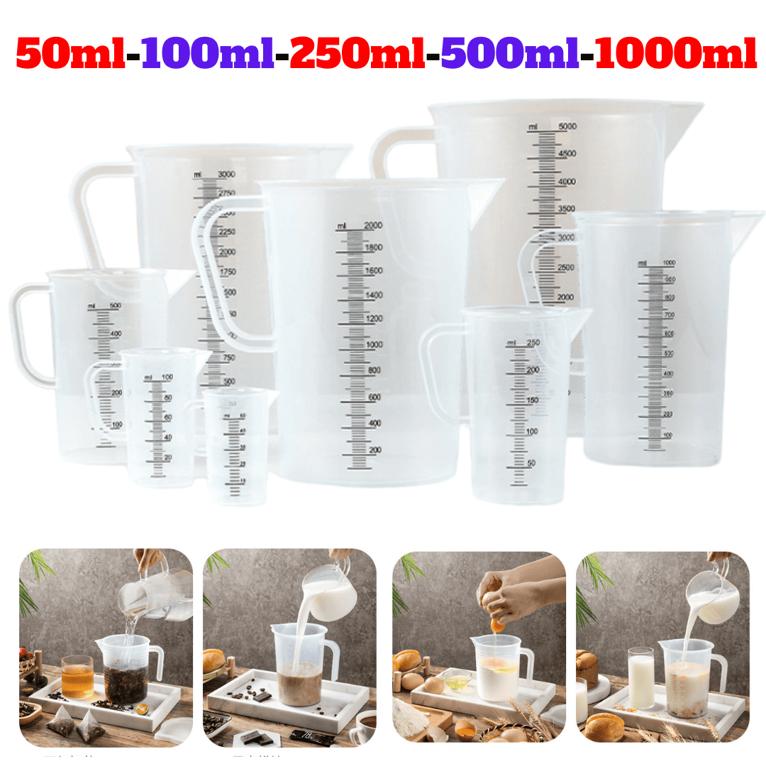 Ca đong dung dịch 50ml, 100ml ,250ml ,500ml ,1000ml có vạch chia - ly đong định lượng pha chế