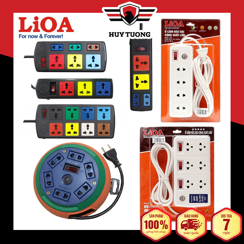 Ổ cắm điện đa năng thông minh Lioa chính hãng, 3, 4, 6, 8, 10 lỗ ổ điện Lioa bảo hành 12 tháng - Huy Tưởng
