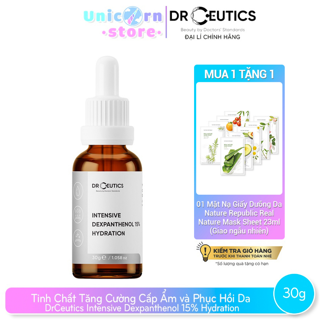 Tinh Chất Tăng Cường Cấp Ẩm và Phục Hồi Da DrCeutics Intensive Dexpanthenol 15% Hydration 30g