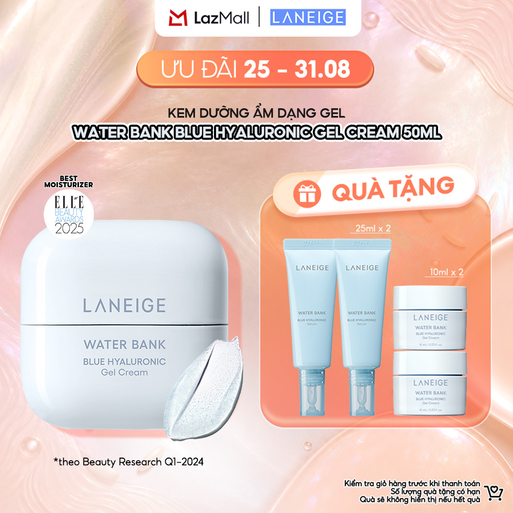 Kem Dưỡng Ẩm Phục Hồi  Cân Bằng Dầu Ẩm Laneige Water Bank Blue Hyaluronic Gel Cream 50ml (Da Dầu)