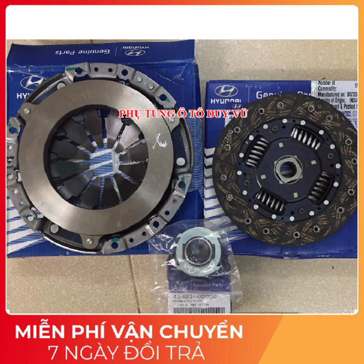 bộ 3 lá côn, bàn ép, bi t, bộ côn, bộ ly hợp hyundai i10 grand