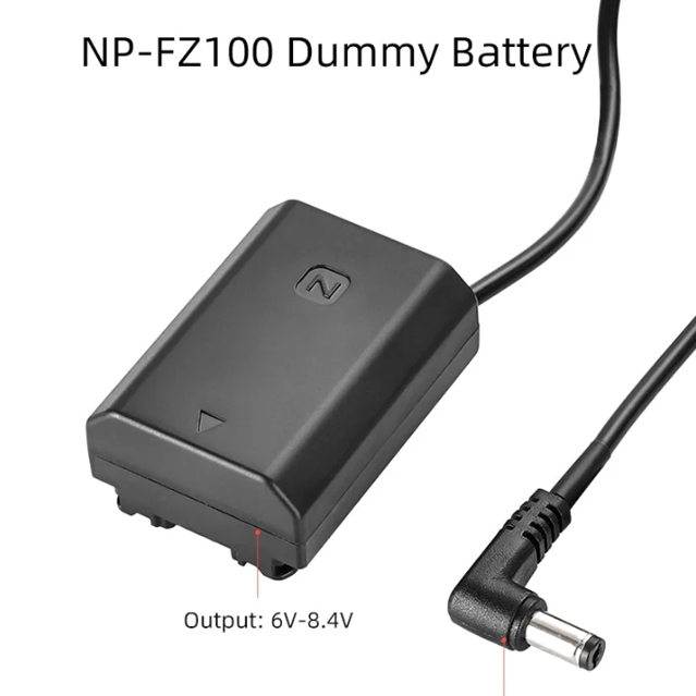 Pin ảo Dummy NP-FZ100 + Adapter cho Sony Alpha1 A7C A7M3 A7M4 A7R4 A7R3 A7RM4 A7RM3 A6600 ILCE-9 9II A6700