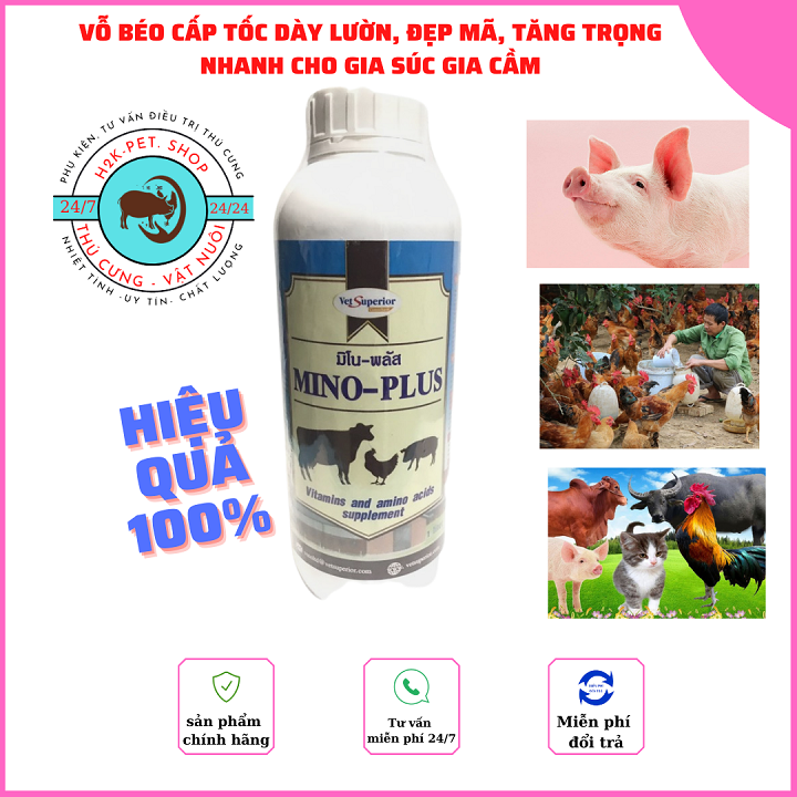 MILO PLUSS Siêu Vỗ Béo Tăng Trọng Nhanh Giai Đoạn Cuối Cho Gia Súc Gia Cầm Đẹp Mã, Đỏ Mào, Bung Lông, Nở Vai