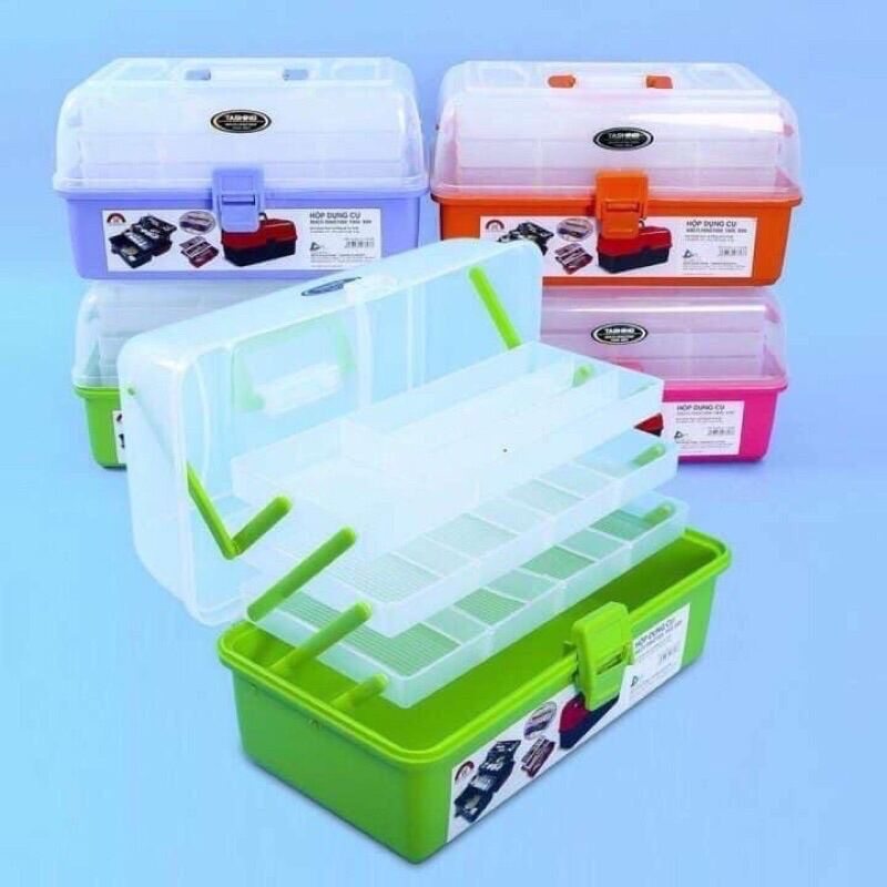 Cốp nhựa đựng đồ nail 3 tầng