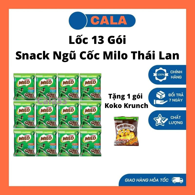 Lốc 13 Gói Snack Ngũ Cốc Milo Thái Lan