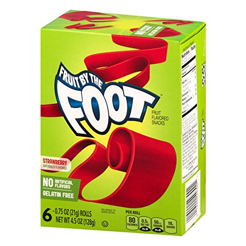 Kẹo dẻo cuộn fruit by the foot- vị strawberry- nhập khẩu mỹ- 128 gram- 6 cuộn
