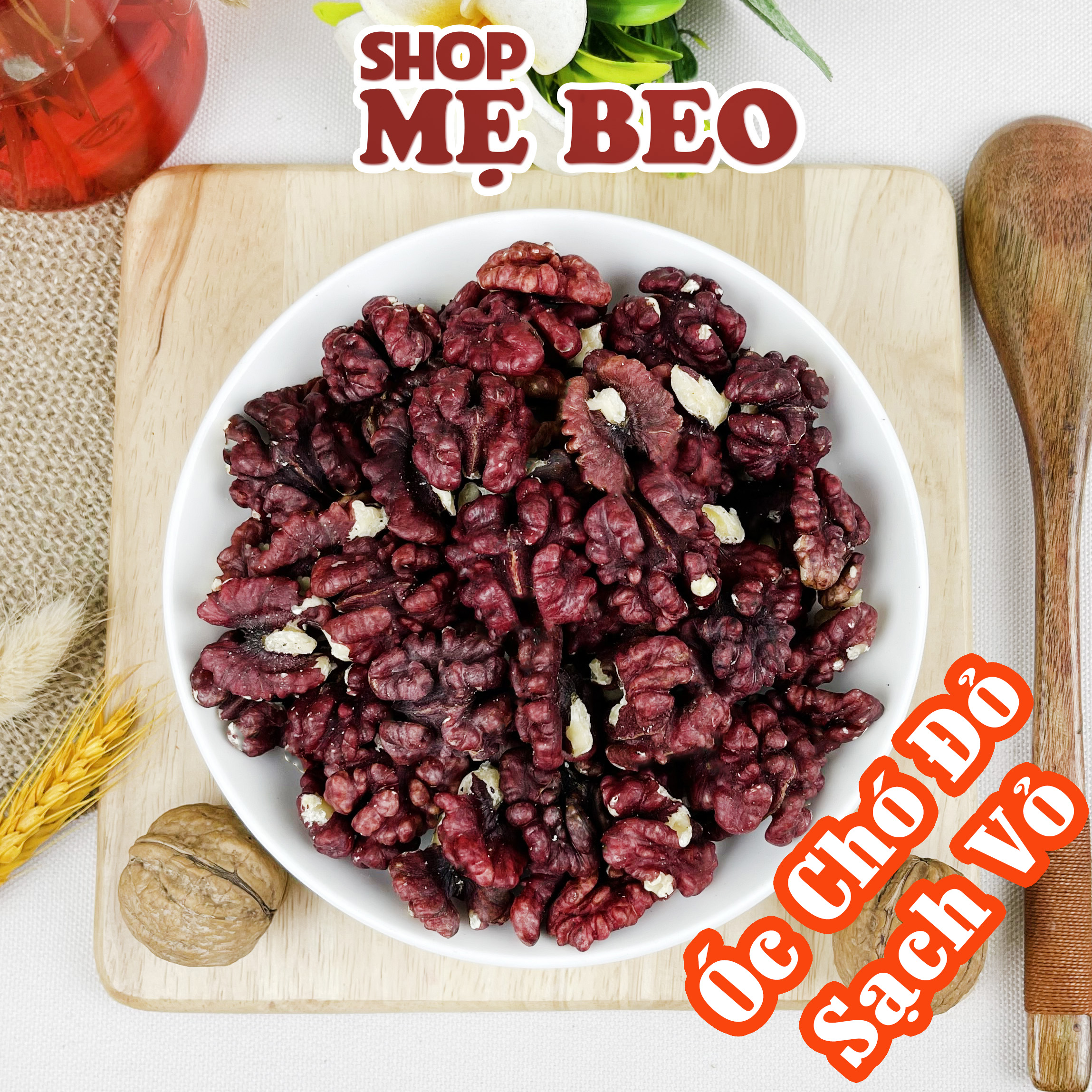 Nhân hạt óc chó đỏ mỹ sạch vỏ shop mẹ beo