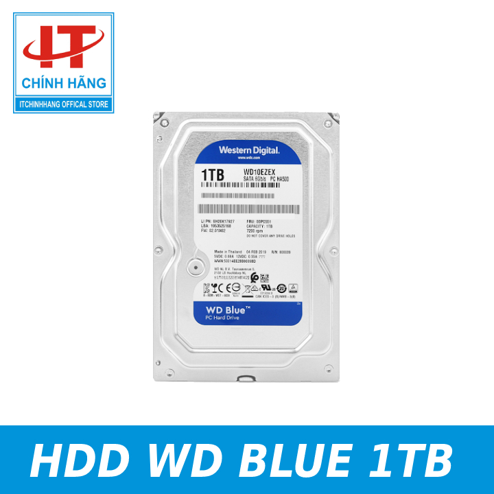 Ổ cứng hdd wd blue 1tb 3.5 inch 7200rpm sata3 6gb/s chính hãng - hàng chính hãng