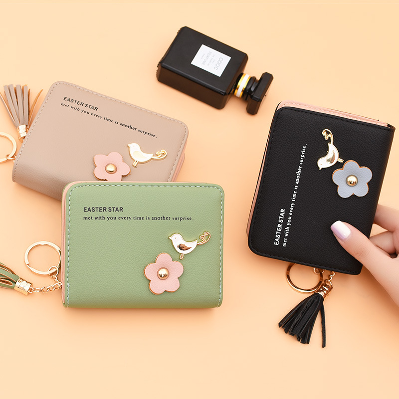 Ví Nữ Cầm Tay Phong Cách Hàn Quốc LEOTIVA Easter Star 14 - ví nữ mini ngắn nhiều ngăn cute nhỏ gọn thời trang giá rẻ