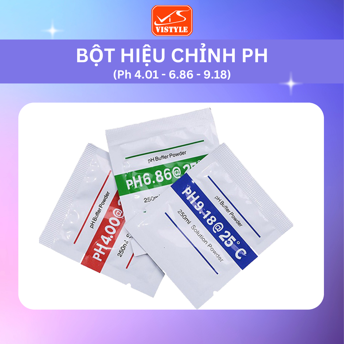Bột hiệu chỉnh bút đo pH, Bột đệm pH hiệu chỉnh chính xác máy đo pH sau thời gian sử dụng - vistyle shop