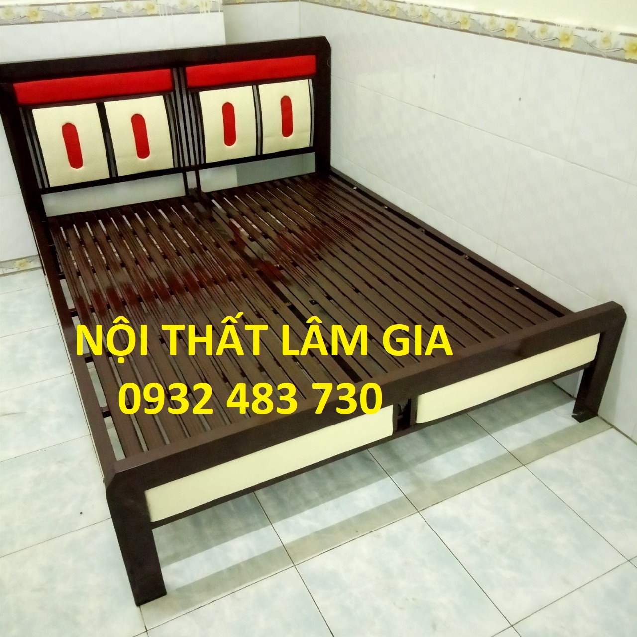 Giường sắt 1m6x2m - giường ngủ 1m6 - giường hộp 1m6
