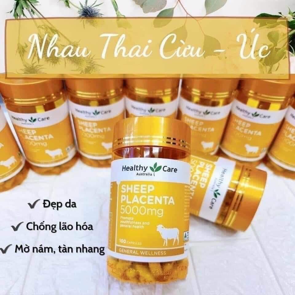 Healthy care sleep placenta 5000mg nhau thai cừu úc