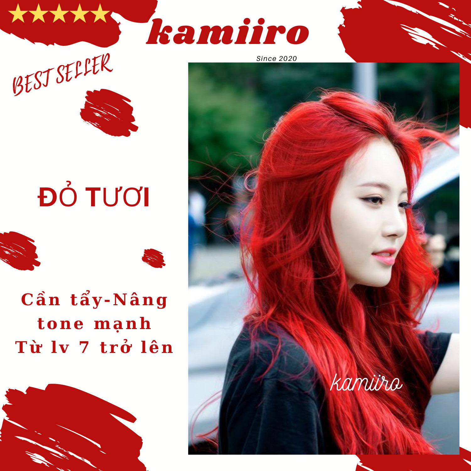 Thuốc nhuộm tóc đỏ red - đỏ lửa - fire
