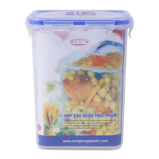 Hộp nhựa đựng thực phẩm 4 khóa four lock 2506 - 1220ml