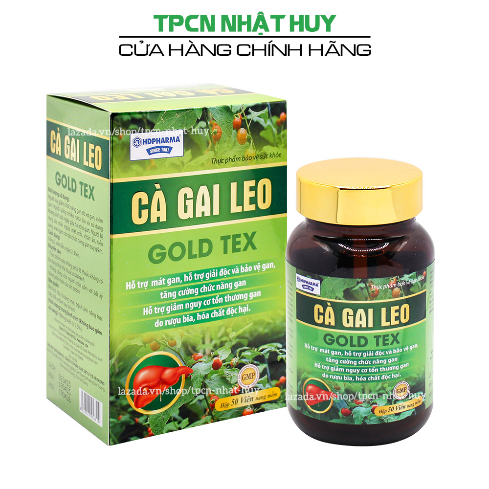Viên uống bổ gan Cà Gai Leo Gold Tex thảo dược giúp mát gan, giải độc gan