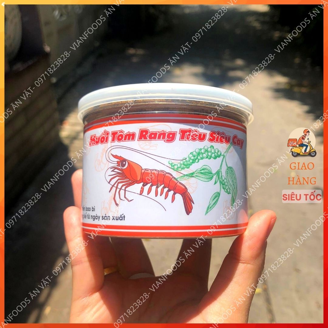 Muối tôm rang tiêu vian foods siêu cay siêu ngon - lon 250gr
