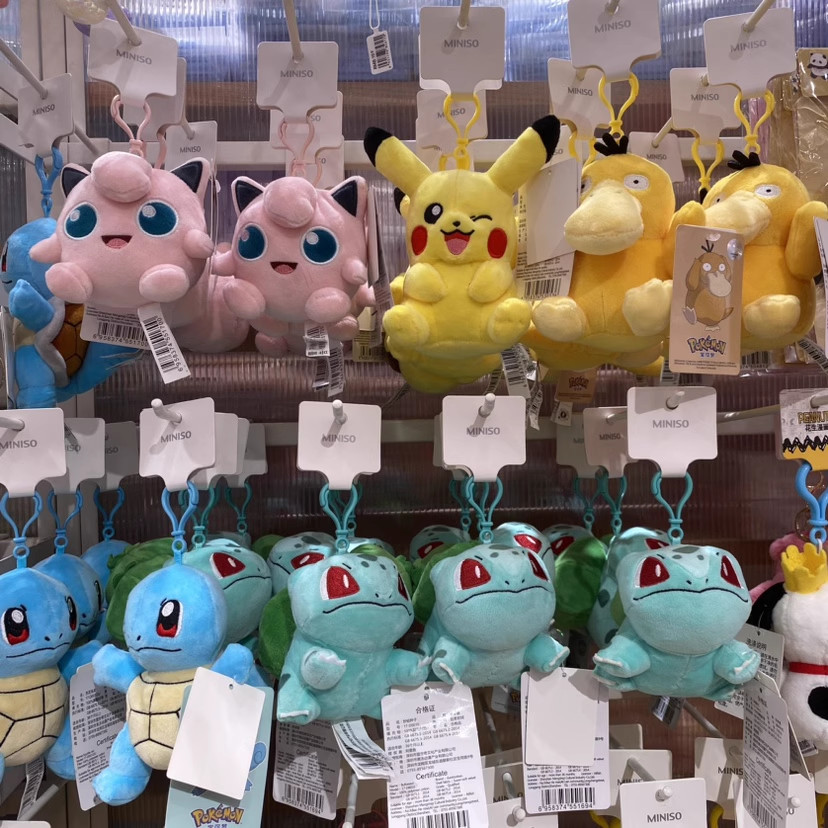 Móc khóa gấu bông Pokemon dễ thương lông mềm mịn