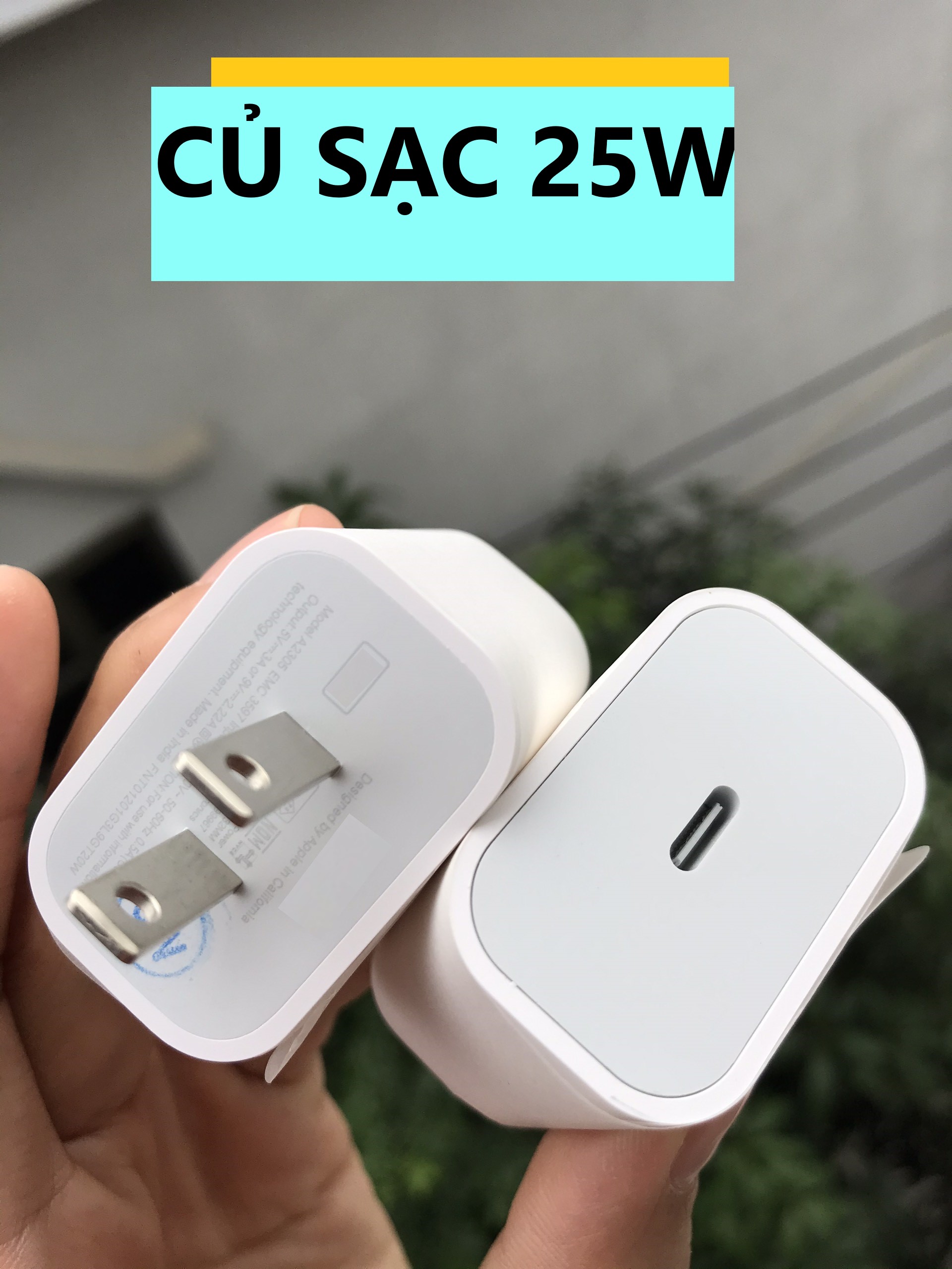 CỦ SẠC IPHONE 25W CHÍNH HÃNG THIẾT KẾ NHỎ GỌN CỔNG USB C