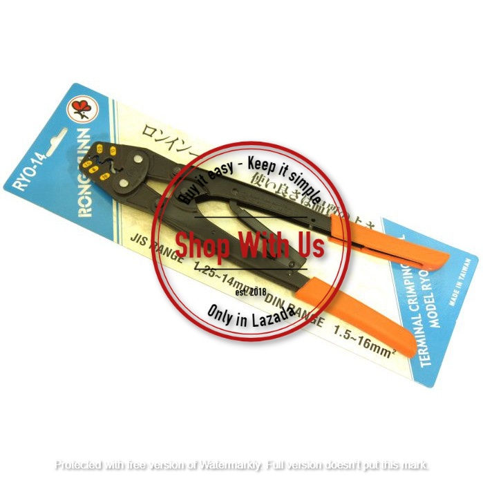 Kìm ép cos ryo 14 - kìm bóp cosse ryo 14 - kìm ép cos 1.5 - 2.5 - 4 - 6 - 10 - 16 mm - kìm bóp cốt