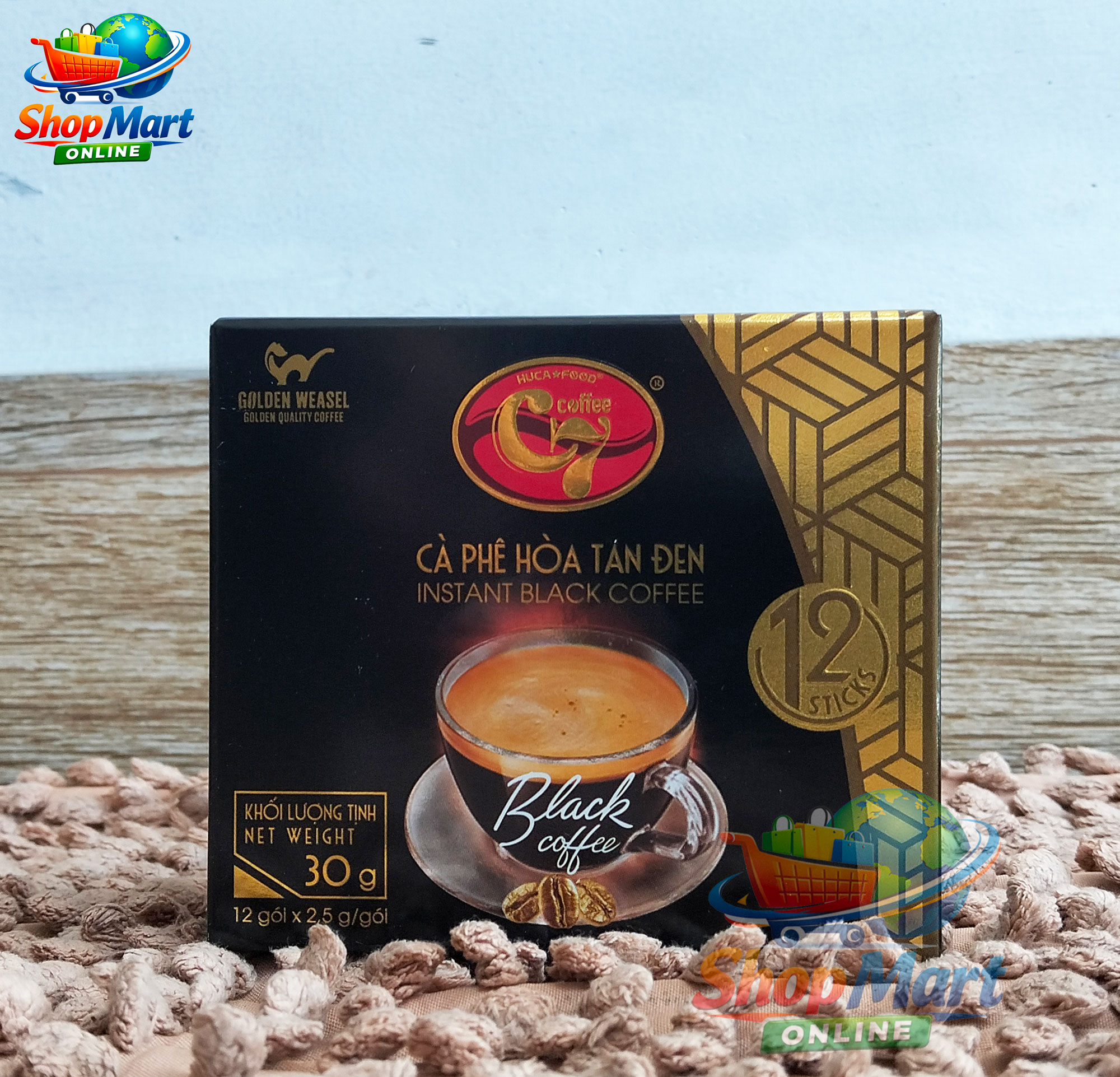 Combo 4 Hộp ( 48 gói x 2.5g) - Cà Phê Hòa Tan Đen ( không đường )
