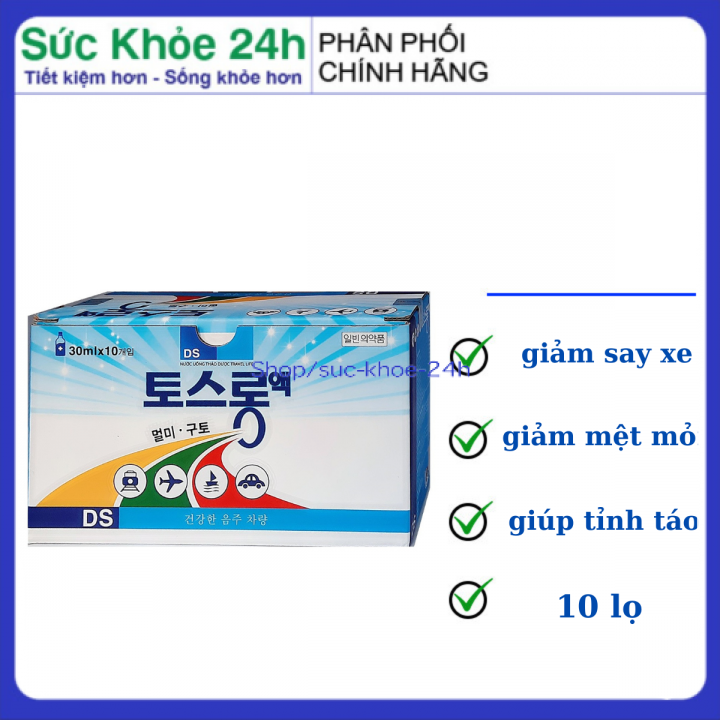Say xe nước uống thảo dược Travel life hàng quốc giúp giảm say tàu xe, giảm mệt mỏi, tỉnh táo hộp 10 chai