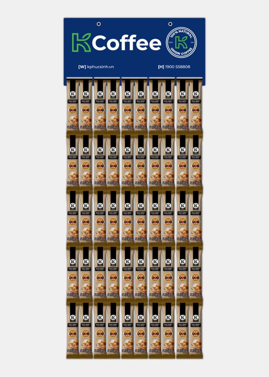 1 Hộp  K COFFEE Delight. 3trong 1  Cà phê sữa đá