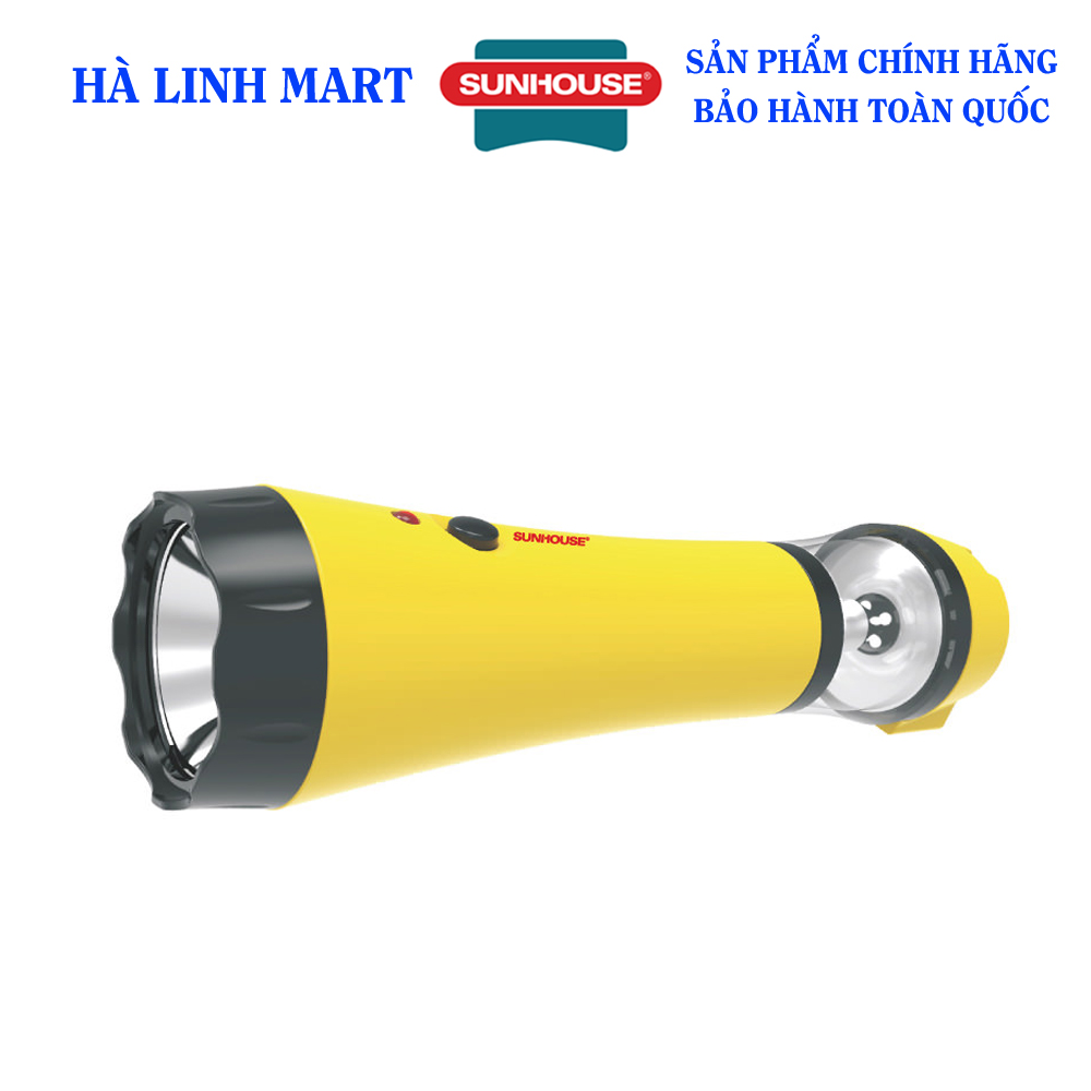 Đèn pin đa năng sunhouse 3l she-9059la - thương hiệu sunhouse - màu vàng, bảo hành 6 tháng