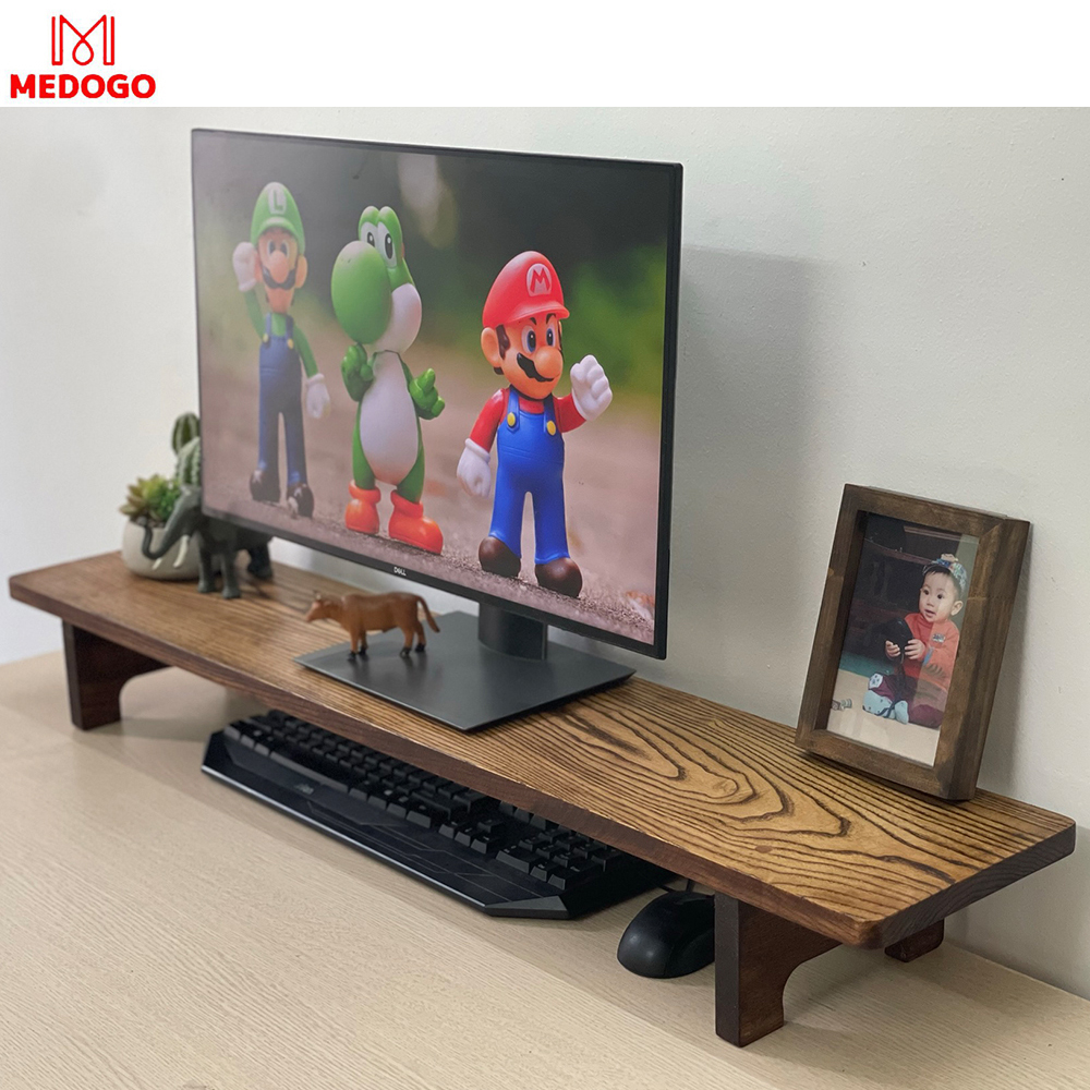 Kệ gỗ kê màn hình máy tính, Kệ gỗ kê màn hình máy tính Medogo-02