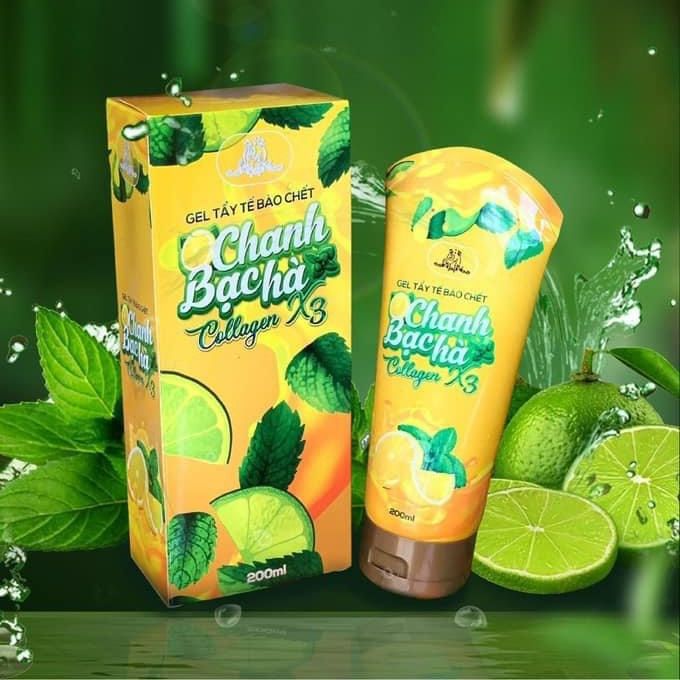 [KÈM QUÀ TẶNG] GEL TẨY TẾ BÀO CHẾT CHANH BẠC HÀ COLLAGEN X3