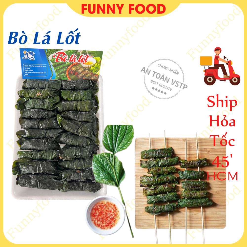 Bò Lá Lốt – Bò Nướng Lá Lốt Xiên Que – [Ship Hỏa Tốc HCM] – Funnyfood