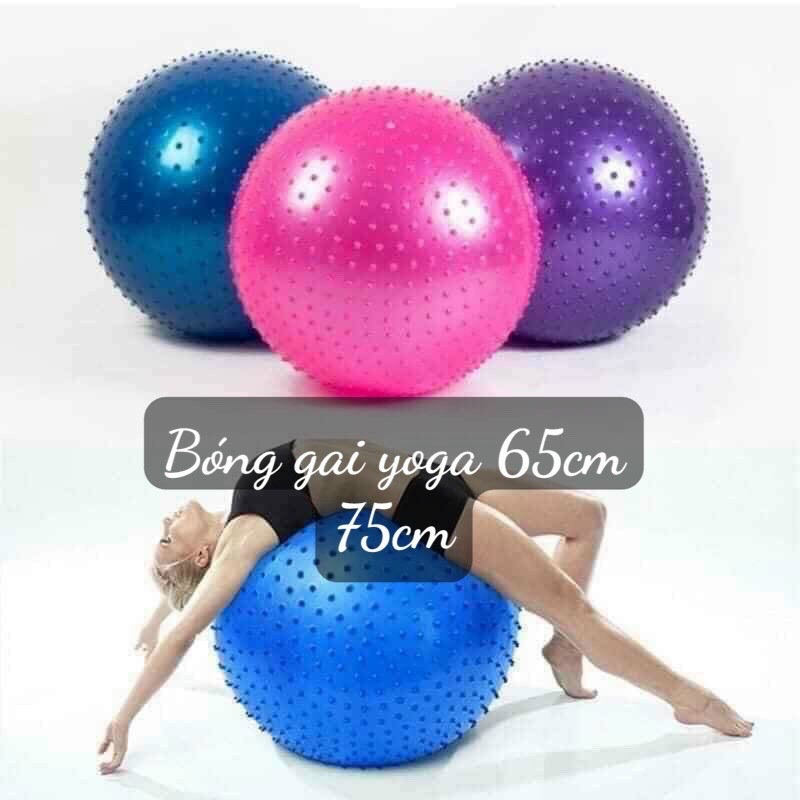 Bóng tập yoga 65cm,75cm đủ bóng gai,bóng trơn hàng loại 1 dày cao cấp