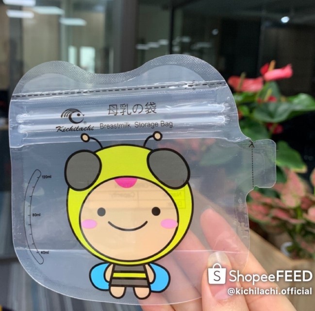 10 - 32 túi trữ sữa 120ml không bpa, không mùi & 2 khóa zip an toàn cho bé kichilachi kichi nam8