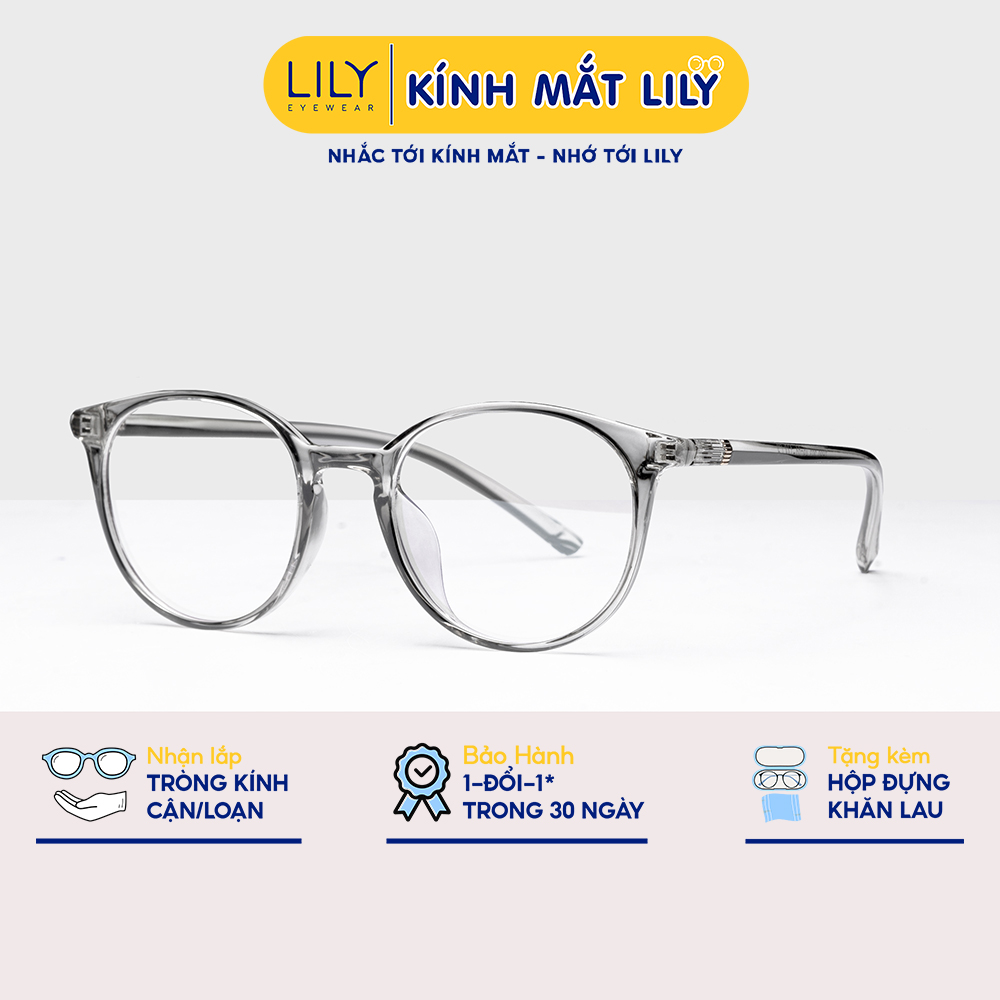 Gọng Kính Tròn Chất Liệu Nhựa Dẻo Phụ Kiện Thời Trang Nữ Lilyeyewear 203 Nhiều Màu