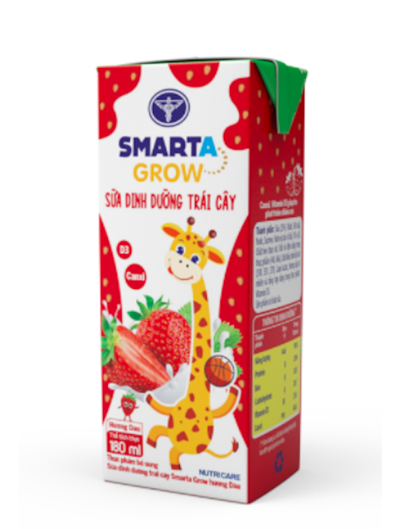 Thùng sữa Smarta Grow hương Dâu
