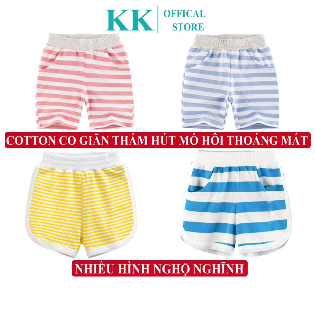 Quần short đùi trẻ em cho bé trai 27kid xốp kookoo 100% cotton thoáng mát